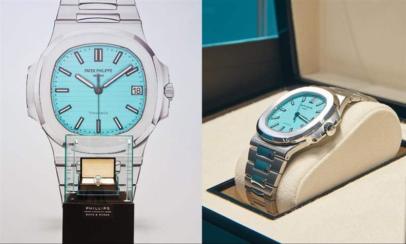 百達(dá)翡麗5711 Tiffany Blue，成交價(jià)臺(tái)幣1億8000萬(wàn)、港幣5000萬(wàn)-復(fù)刻表