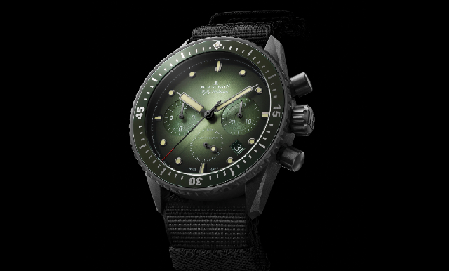 寶珀五十噚Bathyscaphe深潛器飛返計時腕表，綠色新裝亮相！-復刻表