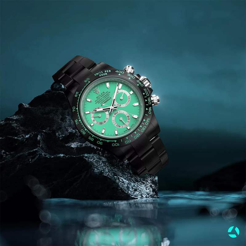 Rolex Daytona綠面陶瓷改裝手表登場Biscay Green配色-復刻表