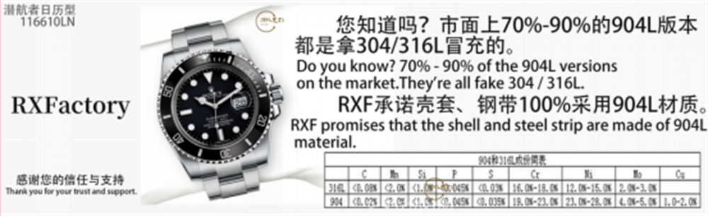 RXF廠勞力士黑水鬼翻復刻表新品上市-xf廠水鬼-復刻表
