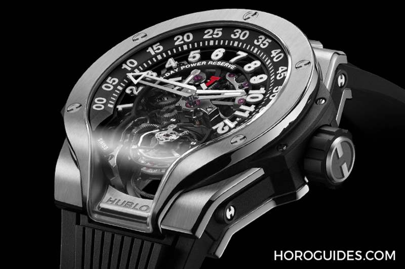 HUBLOT全新MP-13雙軸陀飛輪雙逆跳腕表挑戰(zhàn)極限工藝-復刻表