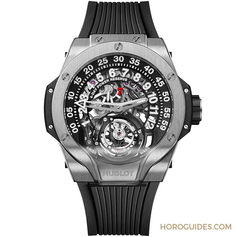HUBLOT全新MP-13雙軸陀飛輪雙逆跳腕表挑戰(zhàn)極限工藝-復刻表