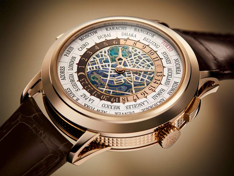 Patek Philippe百達翡麗推出Ref. 5531R-014 Tokyo 2023世界時間三問報時腕表：東京地圖-復刻表