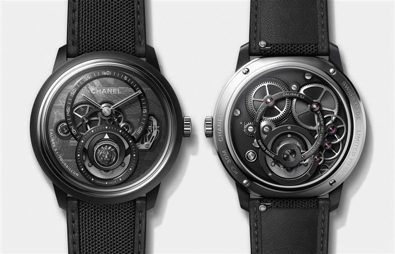 Chanel香奈兒新品亮點(diǎn):Monsieur de Chanel隕石盤(pán)陀飛輪,J12 Cyber??netic黑白像素-復(fù)刻表