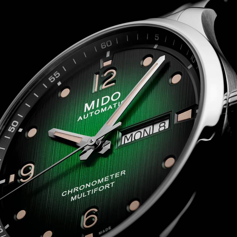 Mido推出Multifort M Chronometer大三針日歷腕表：漸變色表盤-復刻表