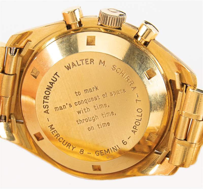 美國宇航員Walter Schirra擁有的OMEGA Speedmaster金殼紀念版腕表以190萬美元拍賣成交-復刻表