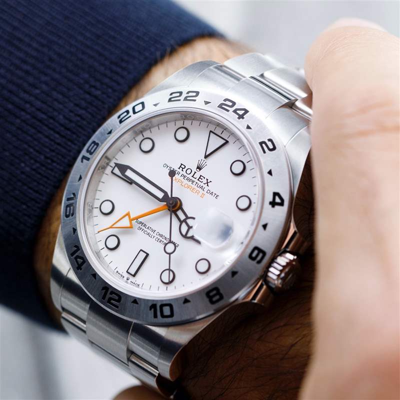 ROLEX Explorer II手表最新行情勞力士探二黑、白面溢價相差4%-復刻表