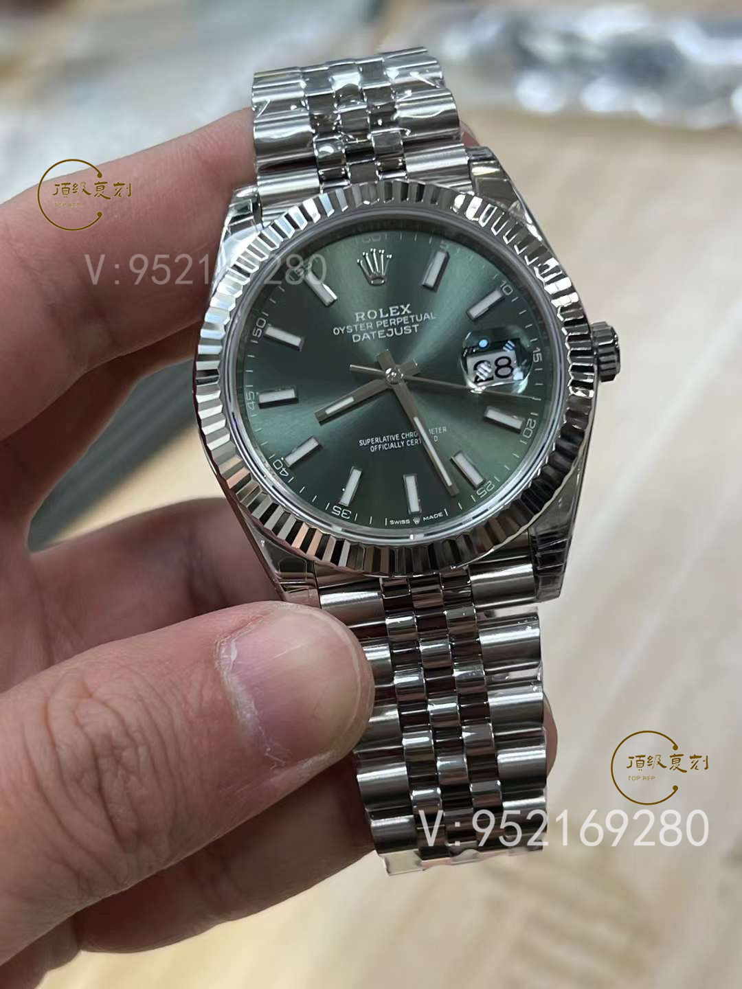 VS廠(chǎng)勞力士日志系列3235薄荷綠腕表:色彩與工藝的雙重革新-復(fù)刻表